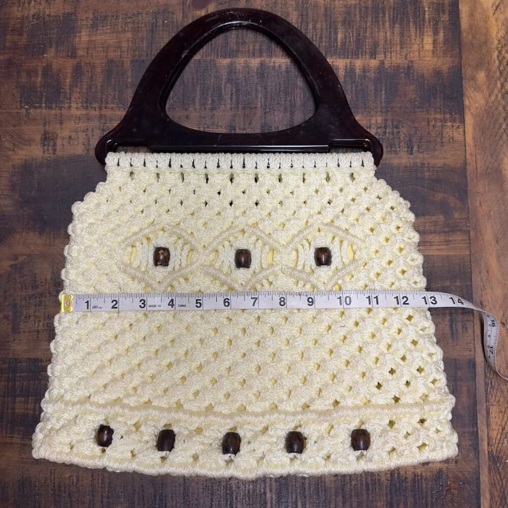 Vintage macrame purse